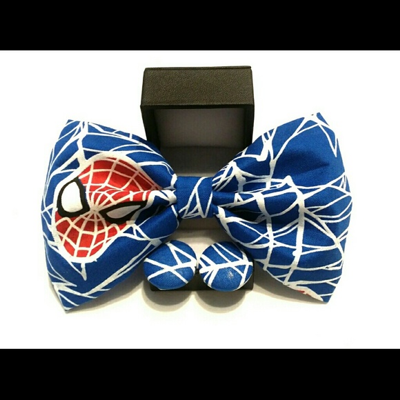 Spiderman Glow in the Dark Hair Bow w/ Earrings - Picture 2 of 2