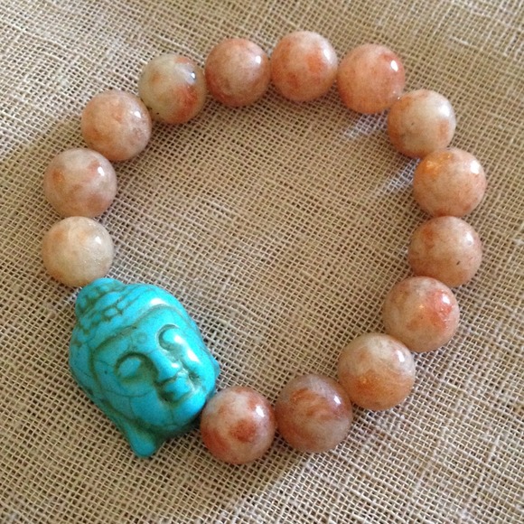 Jewelry - {Sunstone Buddah Bracelet}