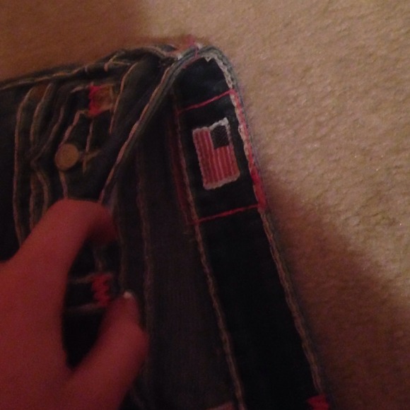 Make an Offer Pink Stitched True Religion Jeans - Picture 4 of 4