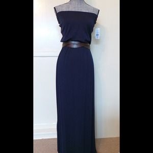 Blue tube-top maxi dress. Size Small Small/0 NWOT
