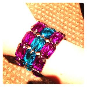 Purple and turquoise bracelet