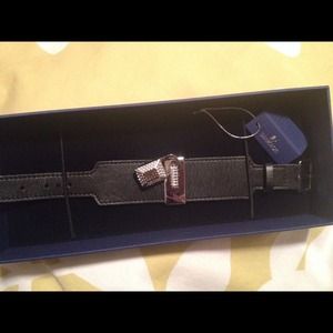 Swarovski Black Leather Bracelet