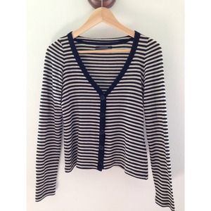 Club Monaco Cashmere Cardigan. Blk/Wht