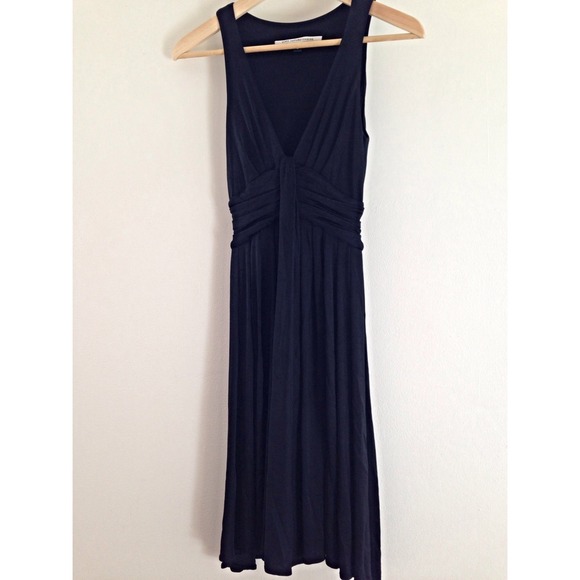 DVF Dress. Black. Low Neck. Mid Length.