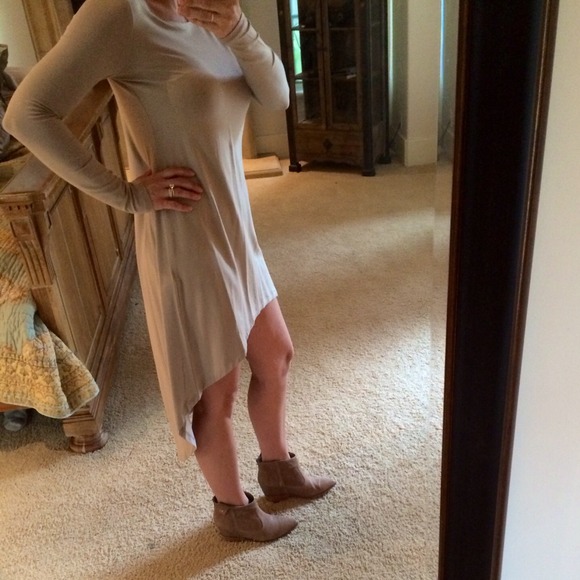 NWT Forever 21 Tan High Low dress size S - Picture 2 of 3