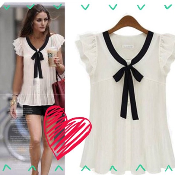 Tops - 🎉🎊HOST PICK!!🎊🎉Chiffon Bow Blouse💗
