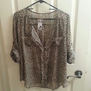 Animal print blouse