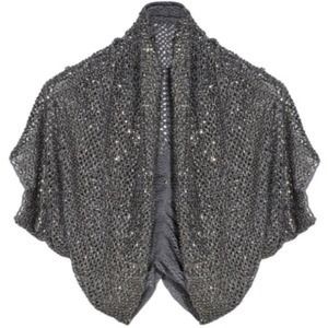 Alice + Olivia Drea Sequined Cotton Knit Shrug