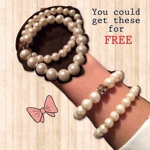 Fake pearl bracelets