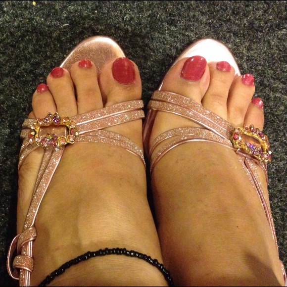 Blush pink shimmer heels