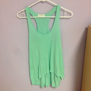 Mint green/Tiffany blue racer back tank top