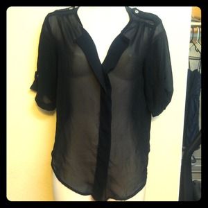Sheer Black Blouse