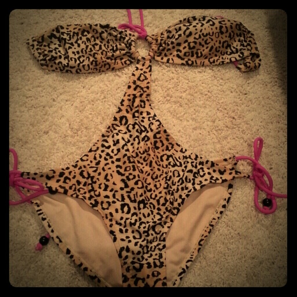 $ SOLD $ Leopard print monokini