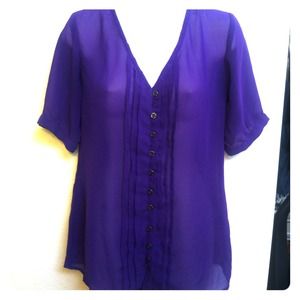 Purple sheer top