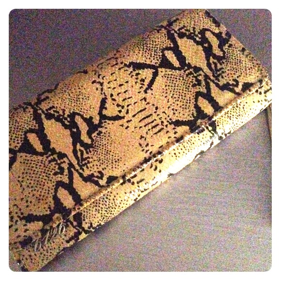 Snake skin clutch with mirror