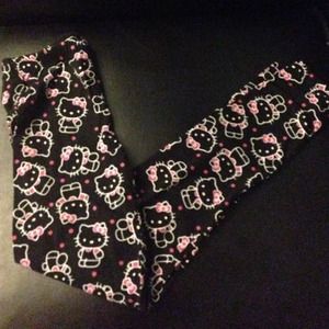 Hello kitty leggings black/pink printed