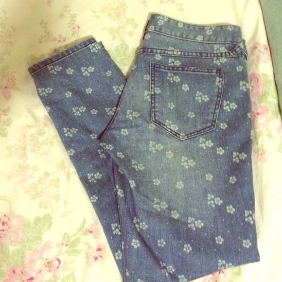 Free People Denim - Free people floral jeans