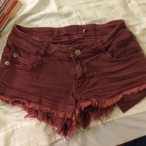 Brandy Melville Maroon Shorts