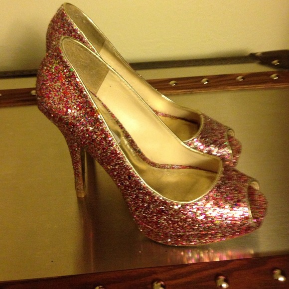 Steve Madden Sparkly Peeptoe Heels