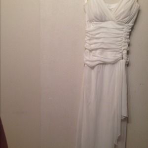 Long, elegant white dress