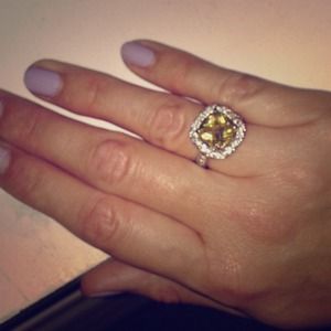 Yellow diamond cocktail ring