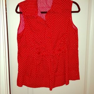 Red Polka dot Tank