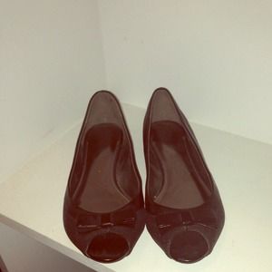 Black Glitter Bow Flats