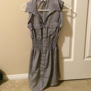 Striped button down blouse