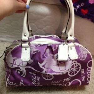 Purple Coach satchel