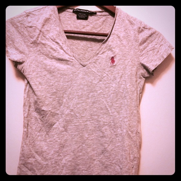 Ralph Lauren Grey V-neck small