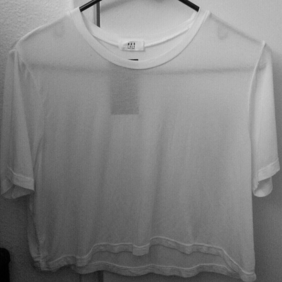 Brandy Melville white flowy shirt