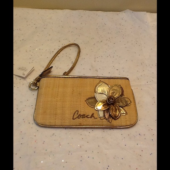 Coach Wristlet Gold Wristlet