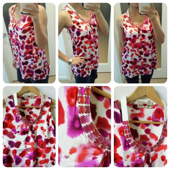 silk top (Red Purple) - Picture 3 of 4