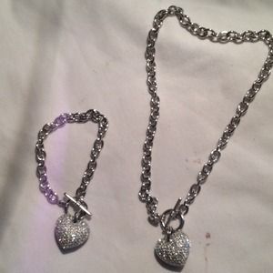 Silver diamond necklace/bracelet