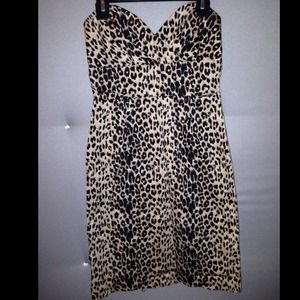Strapless Cheetah Dress
