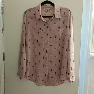 Pink cross dress shirt