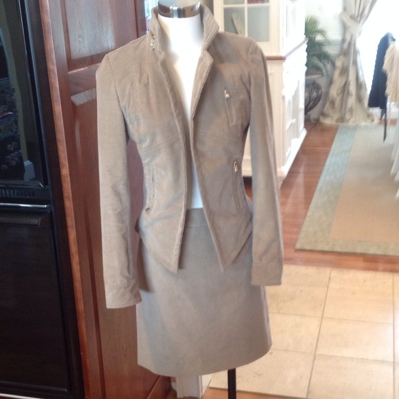 Tan skirt and jacket
