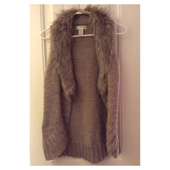 Faux Fur Sweater Vest