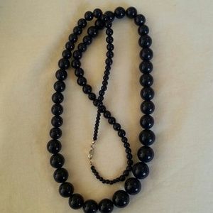 Navy beaded necklace