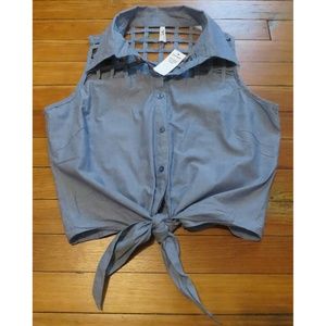 Sleeveless Denim Top