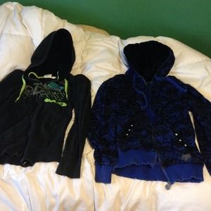Set of two hoodies roxy and fox racing both large