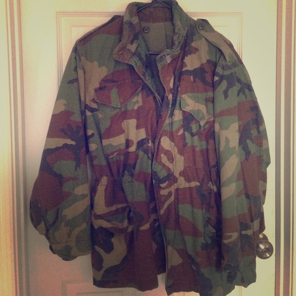 Thrift military bomber jacket