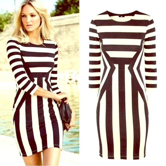 Dresses & Skirts - Monochromatic Body Con Dress