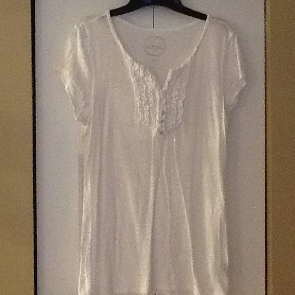 Rayon cotton white tee