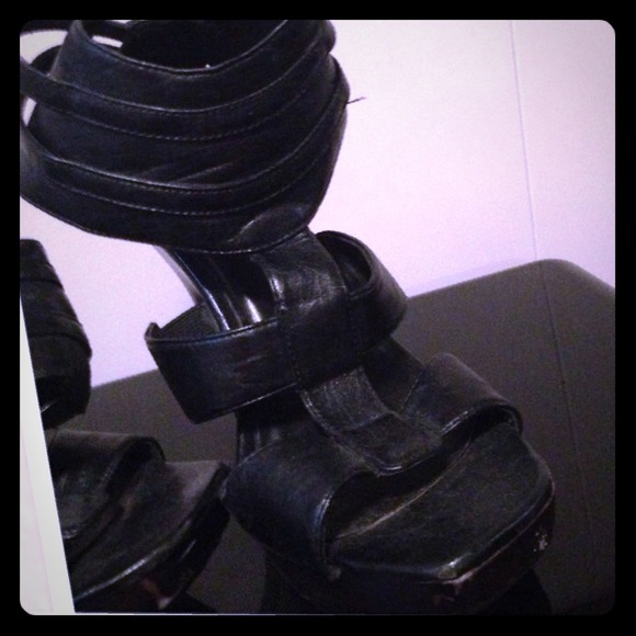 Sexy black stilettos