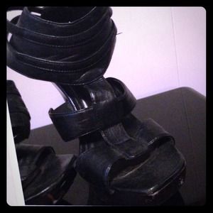 Sexy black stilettos