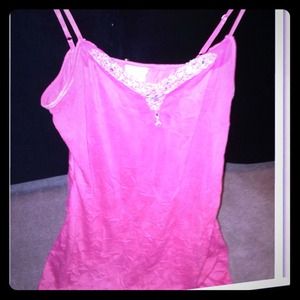 Hot pink guess tank
