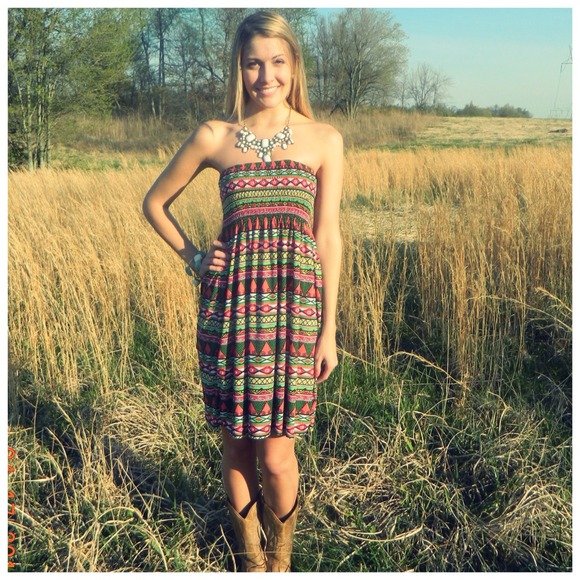 Aztec tube dress