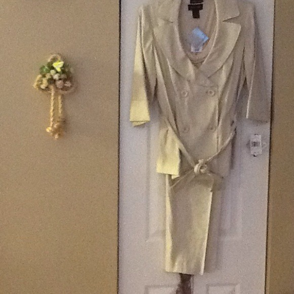 3piece coordinate beige linen type