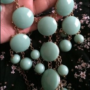 Mint color statement necklace